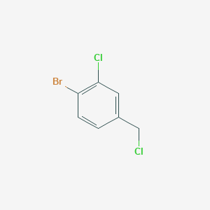 molecular formula C7H5BrCl2 B3316241 1-Bromo-2-chloro-4-(chloromethyl)benzene CAS No. 95349-72-7