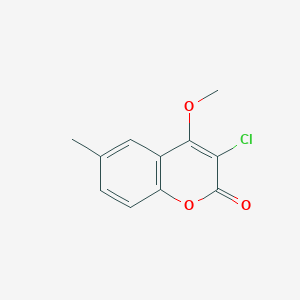 molecular formula C11H9ClO3 B3316245 3-Chloro-4-methoxy-6-methyl-2H-chromen-2-one CAS No. 95359-57-2