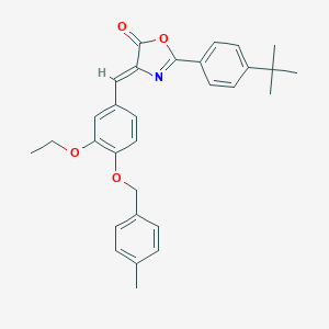 molecular formula C30H31NO4 B331625 2-(4-tert-butylphenyl)-4-{3-ethoxy-4-[(4-methylbenzyl)oxy]benzylidene}-1,3-oxazol-5(4H)-one 