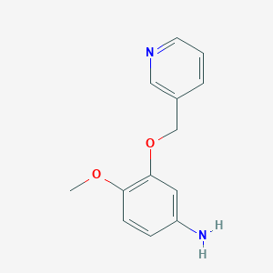 molecular formula C13H14N2O2 B3316267 4-Methoxy-3-(pyridin-3-ylmethoxy)aniline CAS No. 953721-19-2