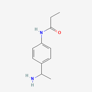 N-[4-(1-aminoethyl)phenyl]propanamide