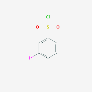 molecular formula C7H6ClIO2S B3316275 3-Iodo-4-methylbenzenesulfonyl chloride CAS No. 953725-14-9