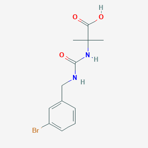 molecular formula C12H15BrN2O3 B3316280 2-({[(3-Bromophenyl)methyl]carbamoyl}amino)-2-methylpropanoic acid CAS No. 953726-14-2