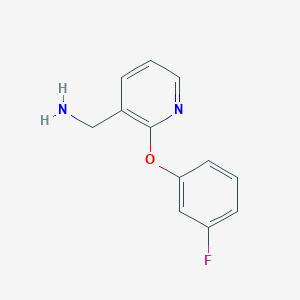 molecular formula C12H11FN2O B3316294 [2-(3-氟苯氧基)吡啶-3-基]甲胺 CAS No. 953730-03-5