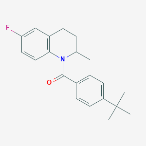 molecular formula C21H24FNO B331630 (4-tert-butylphenyl)(6-fluoro-2-methyl-3,4-dihydroquinolin-1(2H)-yl)methanone 