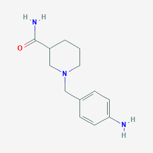molecular formula C13H19N3O B3316315 1-[(4-氨基苯基)甲基]哌啶-3-甲酰胺 CAS No. 953735-83-6