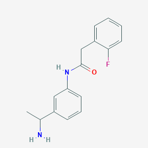 molecular formula C16H17FN2O B3316342 N-[3-(1-aminoethyl)phenyl]-2-(2-fluorophenyl)acetamide CAS No. 953749-45-6