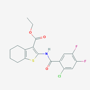Ethyl 2-[(2-chloro-4,5-difluorobenzoyl)amino]-4,5,6,7-tetrahydro-1-benzothiophene-3-carboxylate