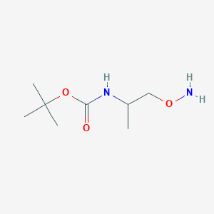 molecular formula C8H18N2O3 B3316363 tert-butyl N-[1-(aminooxy)propan-2-yl]carbamate CAS No. 953773-59-6
