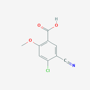 molecular formula C9H6ClNO3 B3316377 4-Chloro-5-cyano-2-methoxybenzoic acid CAS No. 95383-20-3