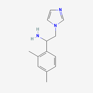 molecular formula C13H17N3 B3316407 1-(2,4-dimethylphenyl)-2-(1H-imidazol-1-yl)ethan-1-amine CAS No. 953888-99-8