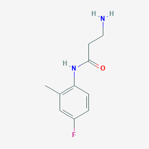 molecular formula C10H13FN2O B3316412 3-Amino-N-(4-fluoro-2-methylphenyl)propanamide CAS No. 953891-00-4