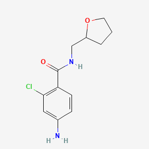 molecular formula C12H15ClN2O2 B3316419 4-氨基-2-氯-N-(氧杂环-2-基甲基)苯甲酰胺 CAS No. 953891-10-6