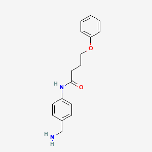 molecular formula C17H20N2O2 B3316443 N-[4-(aminomethyl)phenyl]-4-phenoxybutanamide CAS No. 953898-96-9
