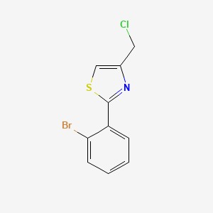 molecular formula C10H7BrClNS B3316454 2-(2-Bromophenyl)-4-(chloromethyl)-1,3-thiazole CAS No. 953907-60-3