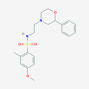 4-methoxy-2-methyl-N-(2-(2-phenylmorpholino)ethyl)benzenesulfonamide
