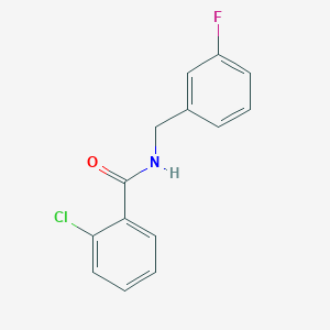 molecular formula C14H11ClFNO B331650 2-chloro-N-(3-fluorobenzyl)benzamide 