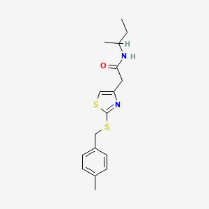 molecular formula C17H22N2OS2 B3316507 N-(sec-butyl)-2-(2-((4-methylbenzyl)thio)thiazol-4-yl)acetamide CAS No. 954074-12-5