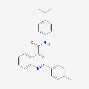 molecular formula C26H24N2O B331653 2-(4-methylphenyl)-N-[4-(propan-2-yl)phenyl]quinoline-4-carboxamide 