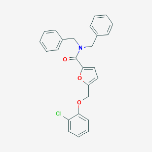 N,N-dibenzyl-5-[(2-chlorophenoxy)methyl]-2-furamide
