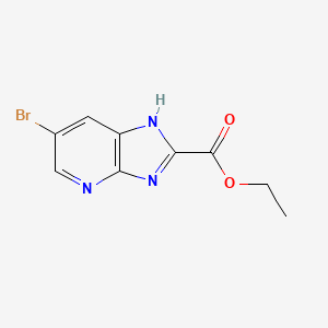 molecular formula C9H8BrN3O2 B3316557 ethyl 6-bromo-1H-imidazo[4,5-b]pyridine-2-carboxylate CAS No. 954217-58-4