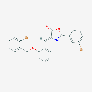 molecular formula C23H15Br2NO3 B331657 4-{2-[(2-bromobenzyl)oxy]benzylidene}-2-(3-bromophenyl)-1,3-oxazol-5(4H)-one 