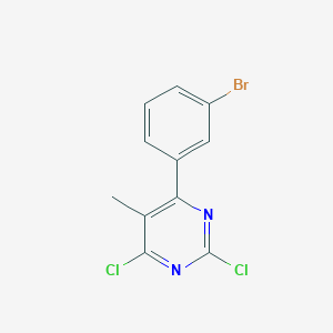 molecular formula C11H7BrCl2N2 B3316575 4-(3-Bromophenyl)-2,6-dichloro-5-methylpyrimidine CAS No. 954231-30-2