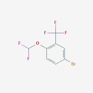 molecular formula C8H4BrF5O B3316581 4-Bromo-1-(difluoromethoxy)-2-(trifluoromethyl)benzene CAS No. 954236-13-6