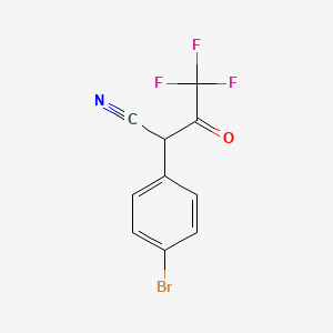 molecular formula C10H5BrF3NO B3316599 2-(4-Bromophenyl)-4,4,4-trifluoro-3-oxobutanenitrile CAS No. 954238-43-8