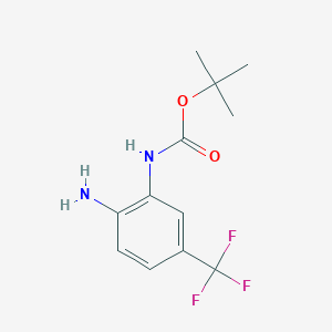 molecular formula C12H15F3N2O2 B3316608 tert-Butyl (2-amino-5-(trifluoromethyl)phenyl)carbamate CAS No. 954239-03-3