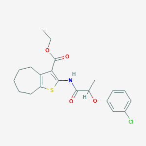 ethyl 2-{[2-(3-chlorophenoxy)propanoyl]amino}-5,6,7,8-tetrahydro-4H-cyclohepta[b]thiophene-3-carboxylate