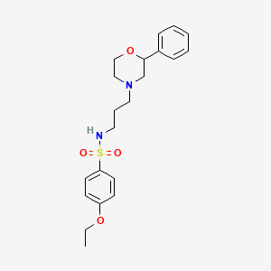 molecular formula C21H28N2O4S B3316654 4-ethoxy-N-(3-(2-phenylmorpholino)propyl)benzenesulfonamide CAS No. 954249-61-7