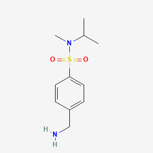molecular formula C11H18N2O2S B3316661 4-(氨甲基)-N-甲基-N-(丙-2-基)苯-1-磺酰胺 CAS No. 954261-78-0