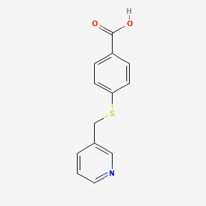 molecular formula C13H11NO2S B3316675 4-[(Pyridin-3-ylmethyl)sulfanyl]benzoic acid CAS No. 954269-24-0