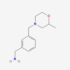 molecular formula C13H20N2O B3316695 {3-[(2-Methylmorpholin-4-yl)methyl]phenyl}methanamine CAS No. 954274-69-2