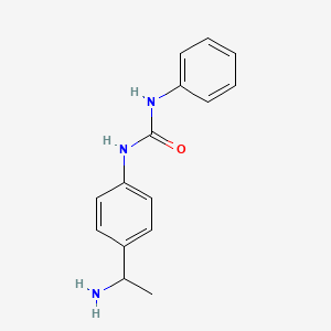 molecular formula C15H17N3O B3316766 3-[4-(1-Aminoethyl)phenyl]-1-phenylurea CAS No. 954568-55-9