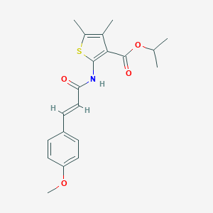 molecular formula C20H23NO4S B331678 Isopropyl 2-{[3-(4-methoxyphenyl)acryloyl]amino}-4,5-dimethyl-3-thiophenecarboxylate 