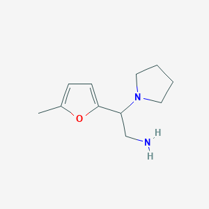 2-(5-Methylfuran-2-yl)-2-(pyrrolidin-1-yl)ethan-1-amine