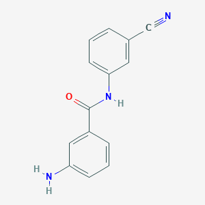molecular formula C14H11N3O B3316821 3-amino-N-(3-cyanophenyl)benzamide CAS No. 954585-78-5