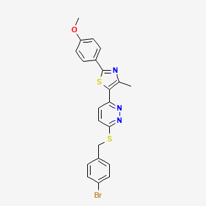 5-(6-((4-Bromobenzyl)thio)pyridazin-3-yl)-2-(4-methoxyphenyl)-4-methylthiazole