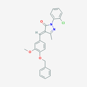molecular formula C25H21ClN2O3 B331687 4-[4-(benzyloxy)-3-methoxybenzylidene]-2-(2-chlorophenyl)-5-methyl-2,4-dihydro-3H-pyrazol-3-one 