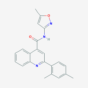 molecular formula C22H19N3O2 B331689 2-(2,4-dimethylphenyl)-N-(5-methyl-1,2-oxazol-3-yl)quinoline-4-carboxamide 