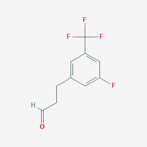 molecular formula C10H8F4O B3316904 Benzenepropanal, 3-fluoro-5-(trifluoromethyl)- CAS No. 955403-56-2