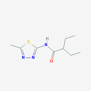 molecular formula C9H15N3OS B331693 2-ethyl-N-(5-methyl-1,3,4-thiadiazol-2-yl)butanamide 
