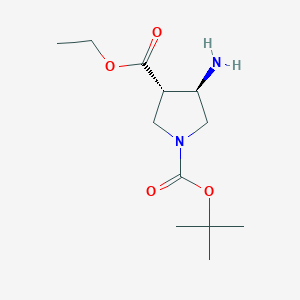 trans-1-Tert-butyl 3-ethyl 4-aminopyrrolidine-1,3-dicarboxylate