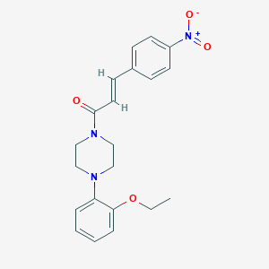 molecular formula C21H23N3O4 B331695 1-(2-Ethoxyphenyl)-4-(3-{4-nitrophenyl}acryloyl)piperazine 