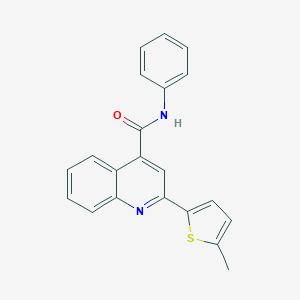 molecular formula C21H16N2OS B331701 2-(5-methylthiophen-2-yl)-N-phenylquinoline-4-carboxamide 