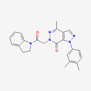 1-(3,4-dimethylphenyl)-6-(2-(indolin-1-yl)-2-oxoethyl)-4-methyl-1H-pyrazolo[3,4-d]pyridazin-7(6H)-one