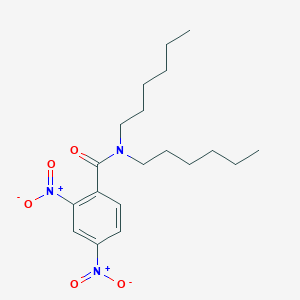 molecular formula C19H29N3O5 B331707 N,N-dihexyl-2,4-dinitrobenzamide 