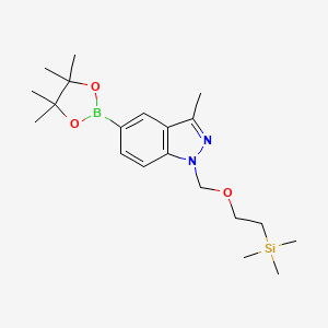 3-Methyl-5-(4,4,5,5-tetramethyl-1,3,2-dioxaborolan-2-yl)-1-((2-(trimethylsilyl)ethoxy)methyl)-1H-indazole